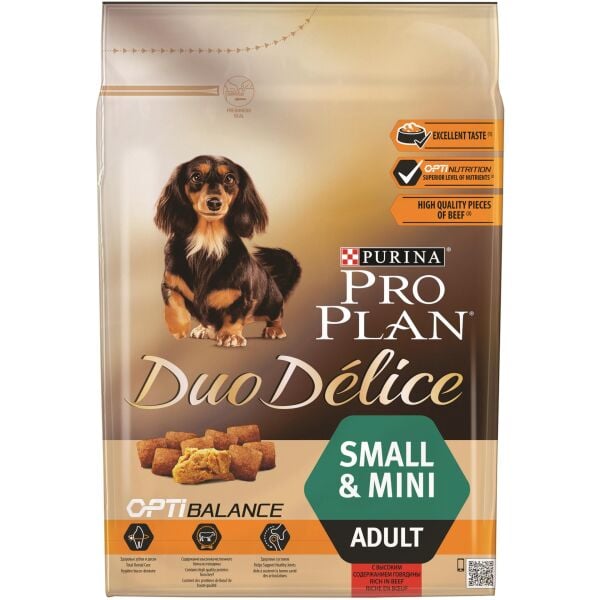 ProPlan Duo Delice Biftekli Parça Etli Küçük Irk Yetişkin Köpek Maması 2,5 Kg