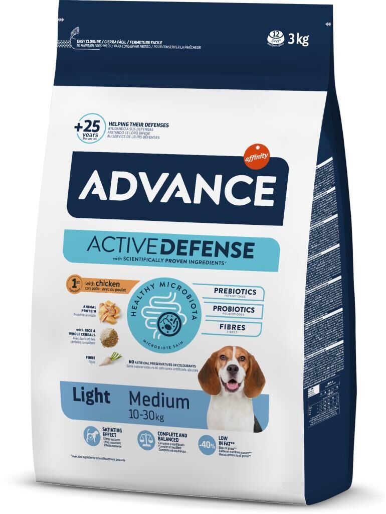 Advance Light Tavuklu ve Pirinçli Orta Irk Yetişkin Köpek Maması 3 Kg