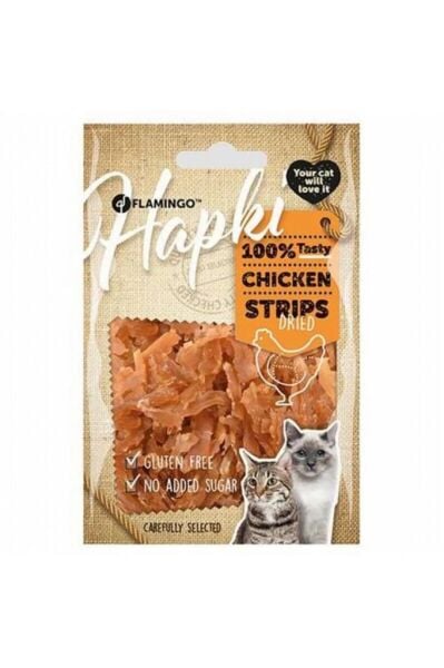 Flamingo Hapki Glutensiz Tavuklu Şerit Kedi Ödülü 50 Gr