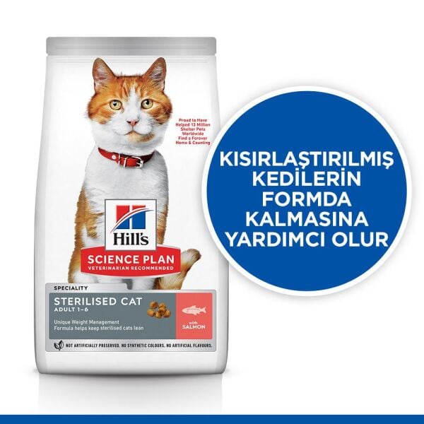 Hill's SCIENCE PLAN Somon Kısırlaştırılmış Yetişkin Kedi Maması 3 Kg