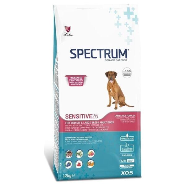 Spectrum Adult 26 Kuzu Etli Yetişkin Köpek Maması 12 Kg