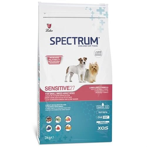 Spectrum Sensitive 27 Kuzulu ve Pirinçli Küçük Irk Yetişkin Köpek Maması 12 Kg