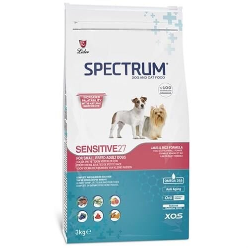 Spectrum Sensitive 27 Kuzulu ve Pirinçli Küçük Irk Yetişkin Köpek Maması 12 Kg