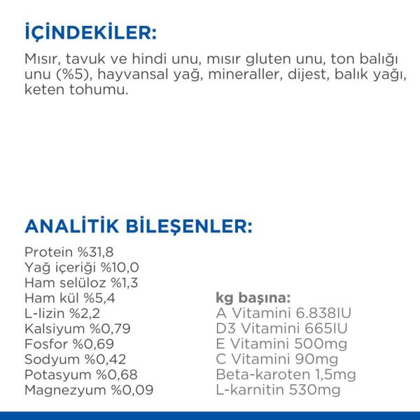 Hill's SCIENCE PLAN Ton Balıklı Kısırlaştırılmış Yetişkin Kedi Maması 1.5kg