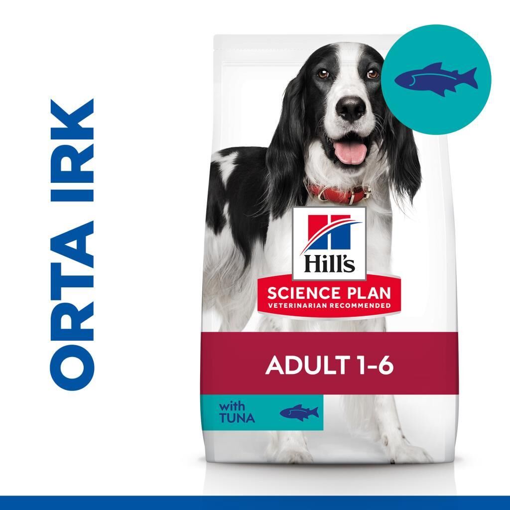 Hill's SCIENCE PLAN Ton Balıklı ve Pirinçli Orta Irk Yetişkin Köpek Maması 10+2kg