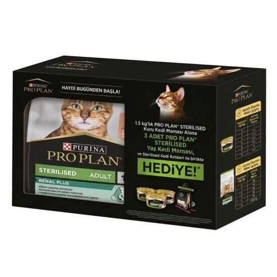 Proplan Somonlu Kısırlaştırılmış Kedi Maması 1,5 Kg(3 Adet Yaş Mama)