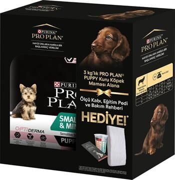 Proplan Puppy Mini Somonlu Köpek Maması 3 Kg (Ölçü Kabı, Eğitim Pedi ve Bakım Rehberi Hediyeli)