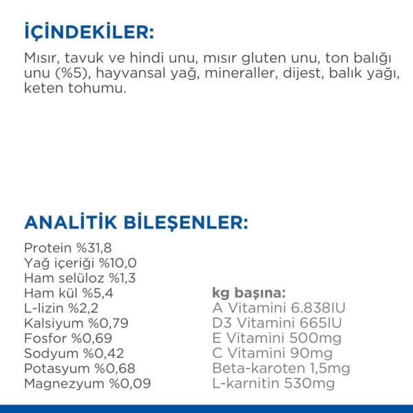 Hill's SCIENCE PLAN Ton Balıklı Kısırlaştırılmış Yetişkin Kedi Maması 13+2kg