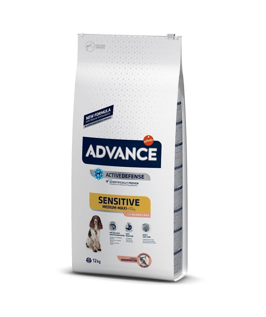 Advance Sensitive Somonlu Yetişkin Köpek Maması 12 Kg