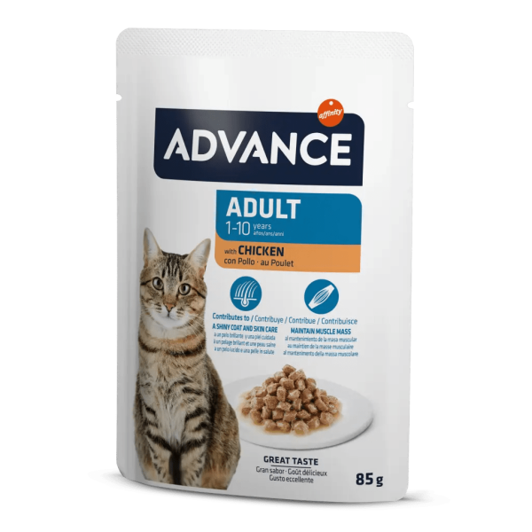 Advance Cat Adult Chıcken Wet Pouch 85gr