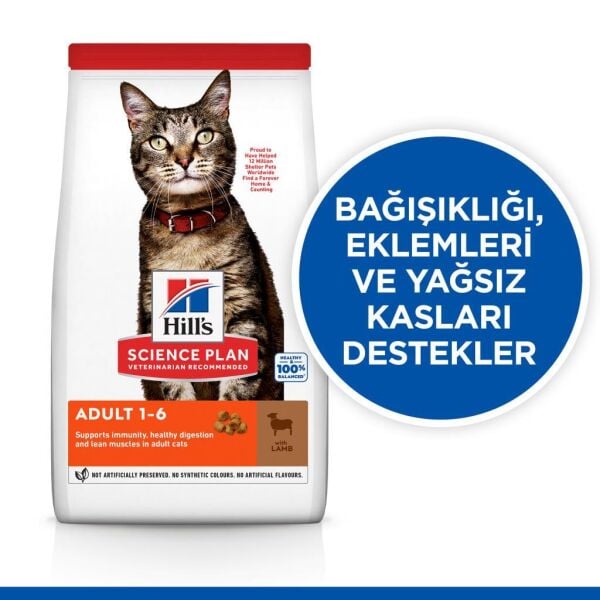 Hill's SCIENCE PLAN Yetişkin Kuzulu Kedi Maması 8+2 kg