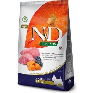 N&D Tahılsız Kuzulu, Balkabaklı ve Yaban Mersinli Küçük Irk Yetişkin Köpek Maması 7 Kg