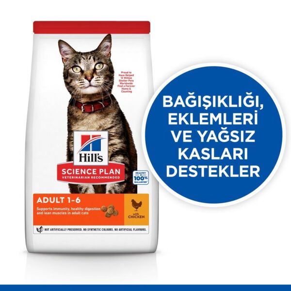Hill's SCIENCE PLAN Adult Optimal Care Tavuklu Yetişkin Kedi Maması 8+2 Kg