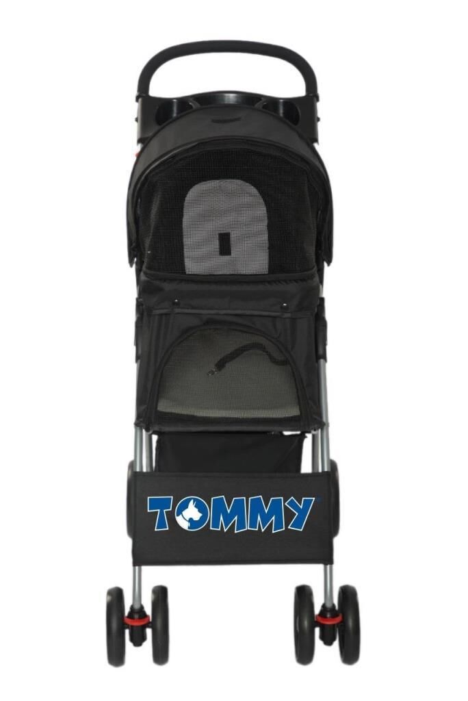 Tommy Evcil Hayvan Arabası Siyah 76.5*44*99 Cm Max 15 Kg
