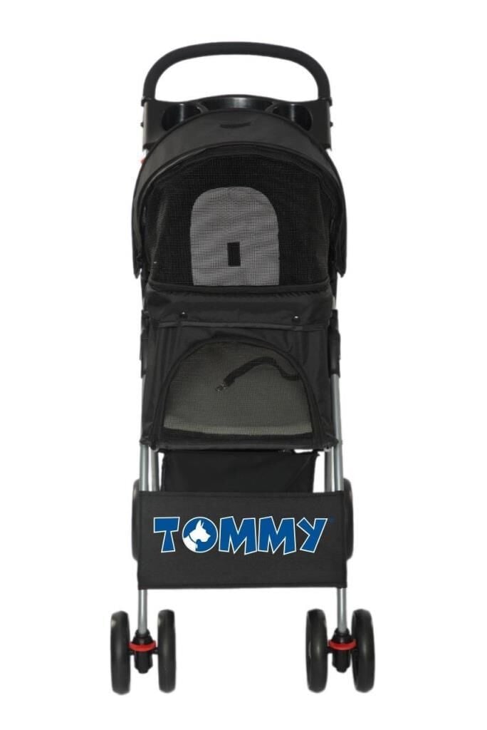 Tommy Evcil Hayvan Arabası Siyah 76.5*44*99 Cm Max 15 Kg