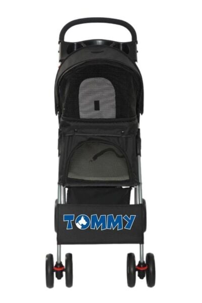 Tommy Evcil Hayvan Arabası Siyah 76.5*44*99 Cm Max 15 Kg