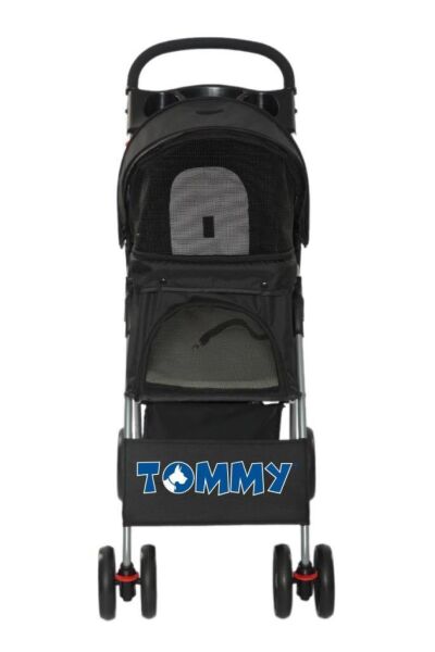 Tommy Evcil Hayvan Arabası Siyah 76.5*44*99 Cm Max 15 Kg