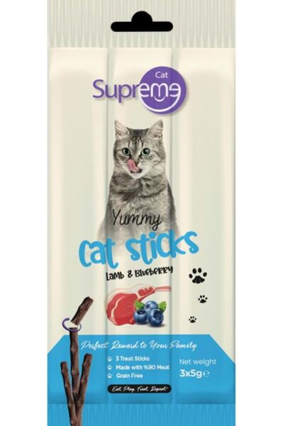 Supreme Cat Kuzu Ve Yaban Mersinli Ödül Çubuk 3x5 Gr