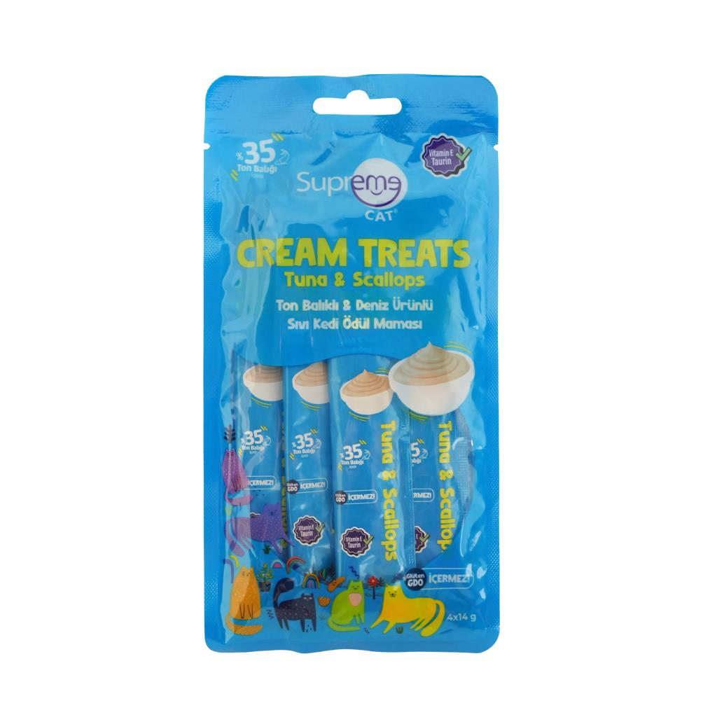 Supreme Ton Balıklı & Deniz Ürünlü Krem Kedi Ödül Maması