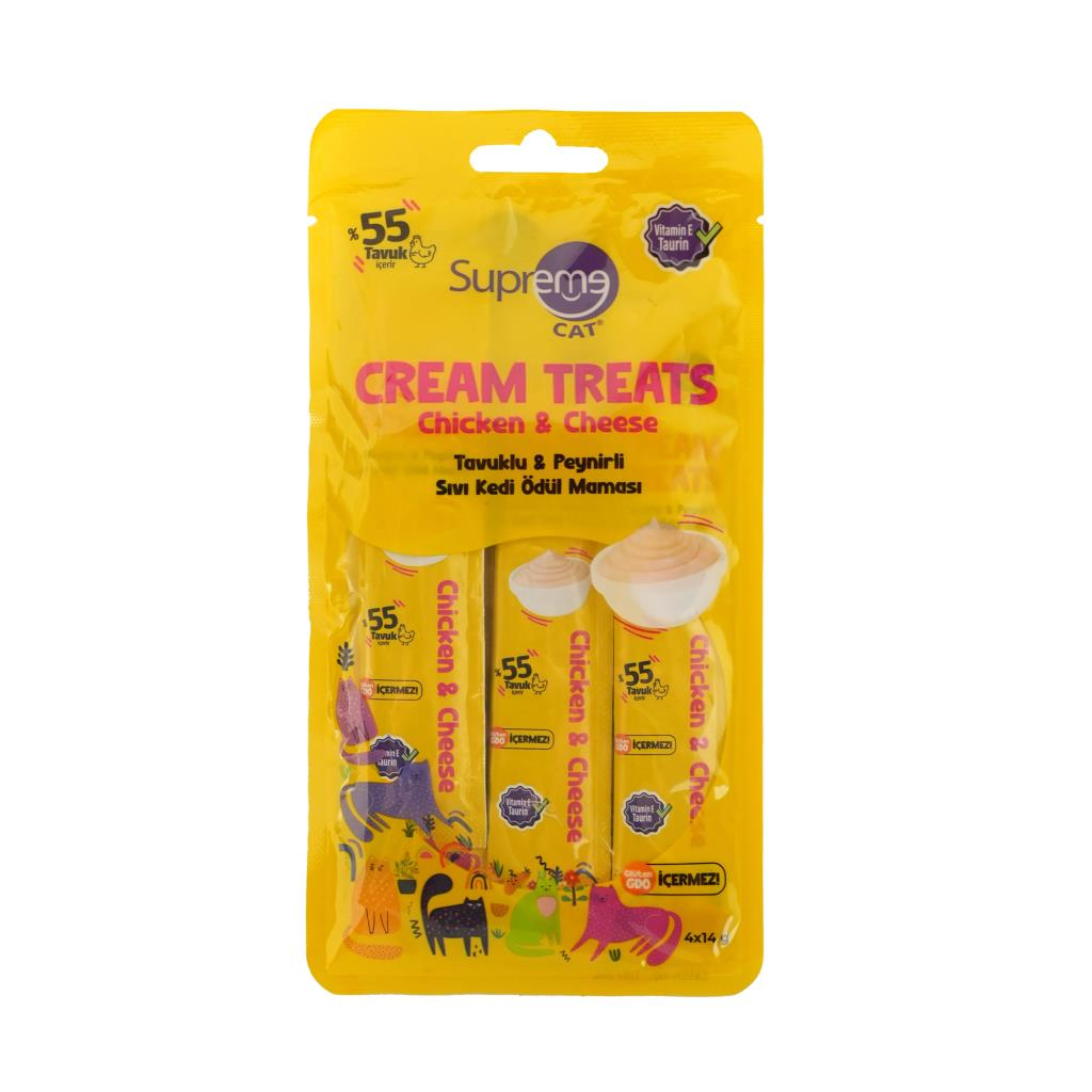 Supreme Tavuklu & Peynirli Krem Kedi Ödül Maması
