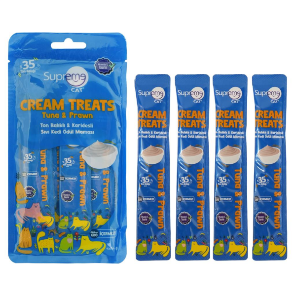Supreme Ton Balıklı & Karidesli Krem Kedi Ödül Maması
