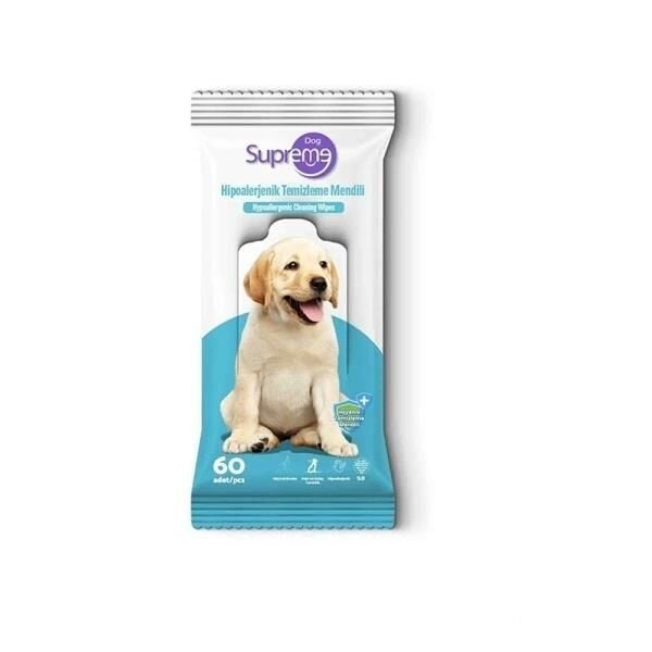 Supreme Kokusuz Hipoalerjenik Köpek Temizleme Mendili