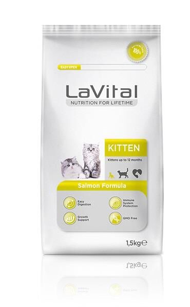 LaVital Somonlu Yavru Kedi Maması 1,5 Kg