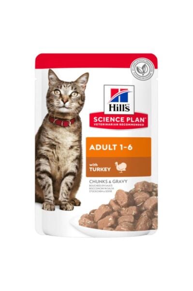 Hill's SCIENCE PLAN Gravy Hindili Yetişkin Kedi Konservesi 85 Gr ( 12 Adet )