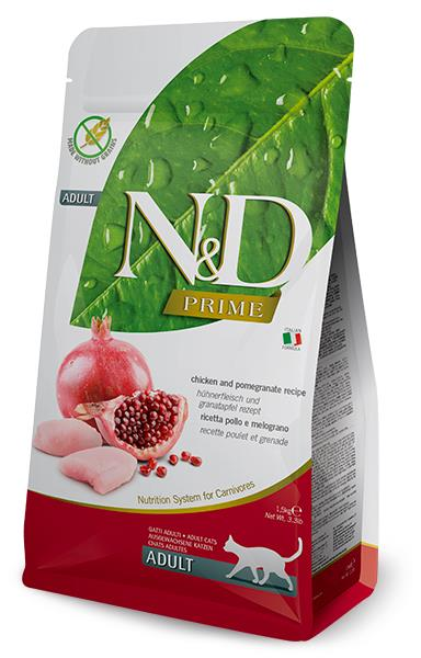 N&D Tahılsız Tavuklu ve Narlı Yetişkin Kedi Maması 1,5 Kg