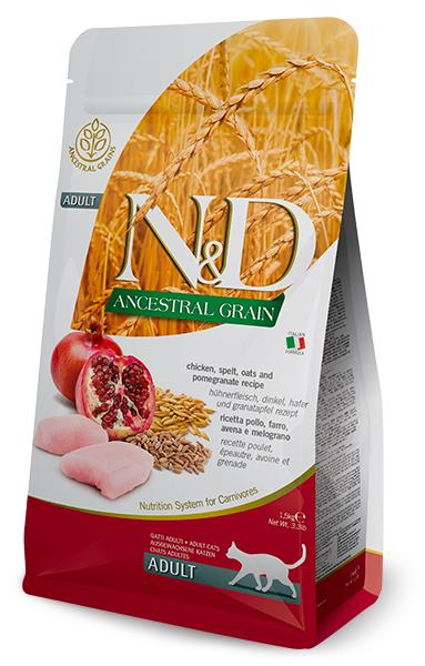 N&D Düşük Tahıllı Tavuklu ve Narlı Yetişkin Kedi Maması 1,5 Kg