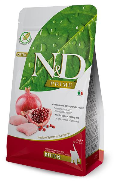 N&D Tahılsız Tavuk ve Narlı Yavru Kedi Maması 1,5 Kg