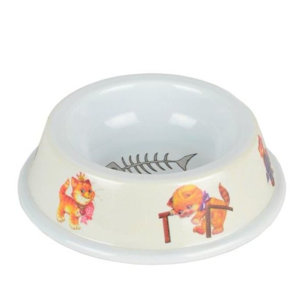 Flip Figürlü Melamin Yuvarlak Mama Kabı