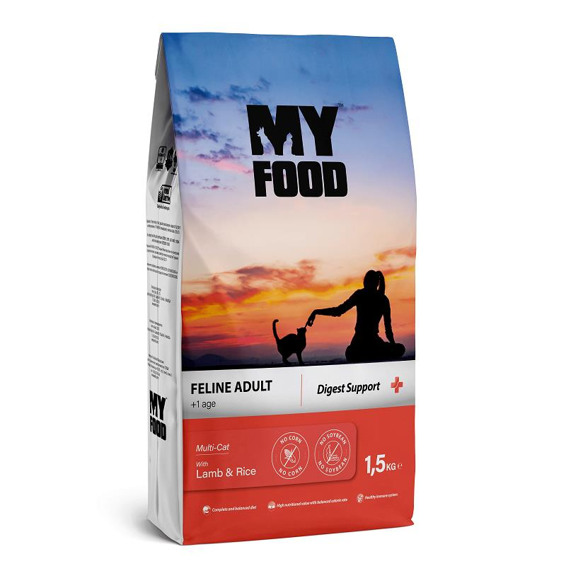 My Food Kuzulu ve Pirinçli Yetişkin Kedi Maması 1,5 Kg