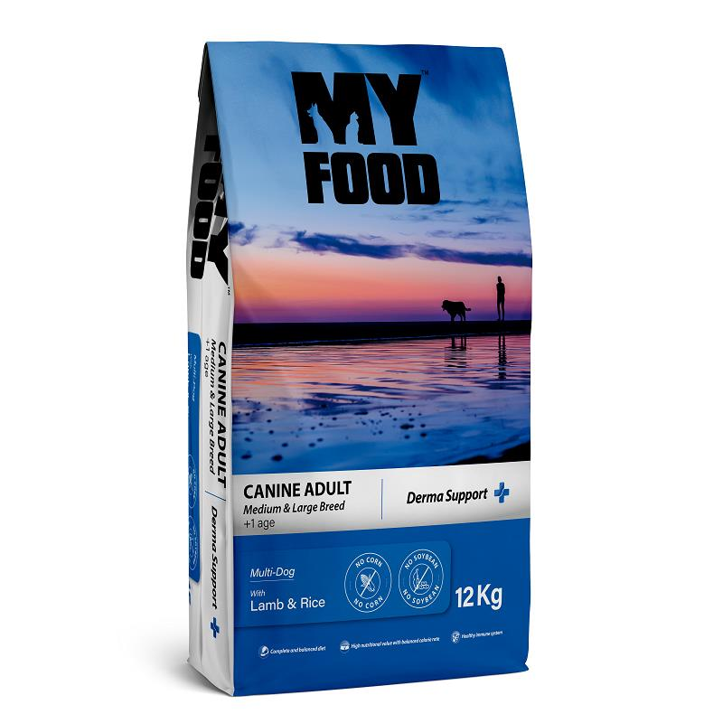 My Food Kuzulu ve Pirinçli Orta ve İri Irk Yetişkin Köpek Maması 12 Kg