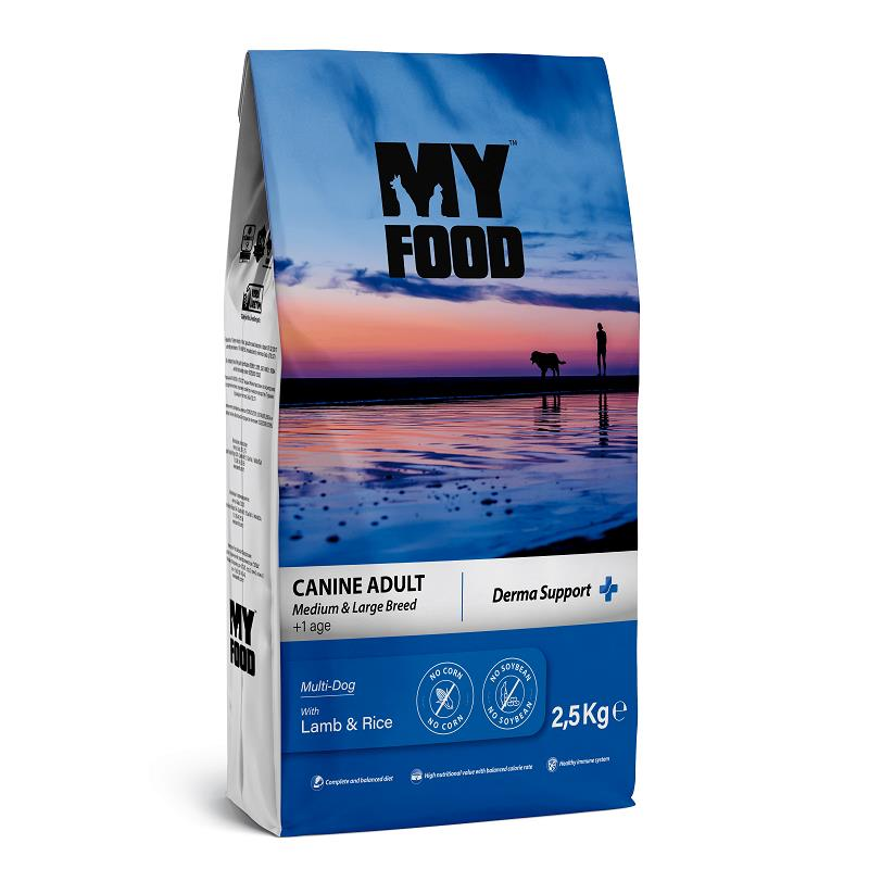 My Food Kuzulu ve Pirinçli Orta ve İri Irk Yetişkin Köpek Maması 2,5 Kg