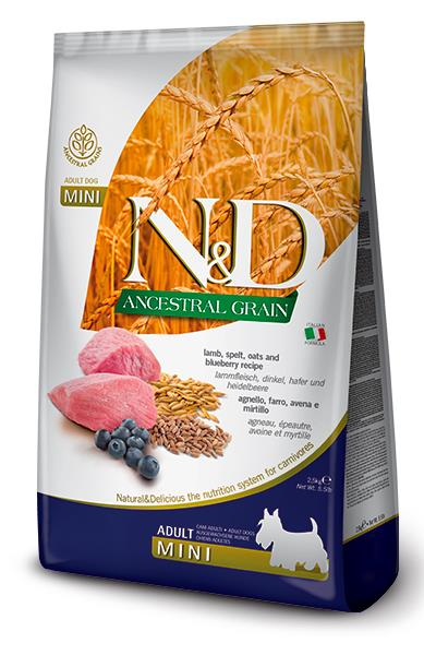 N&D Düşük Tahıllı Kuzu Etli ve Yaban Mersinli Küçük Irk Yetişkin Köpek Maması 2,5 Kg