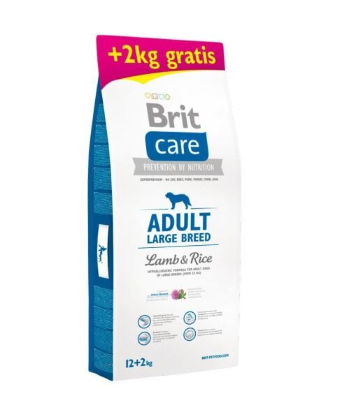 Brit Care Hipoalerjenik Kuzulu Büyük Irk Yetişkin Köpek Maması 12+2 Kg