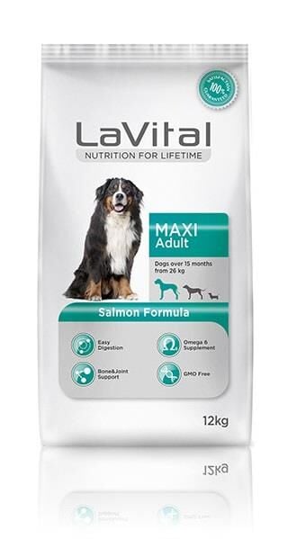 LaVital Somonlu Büyük Irk Yetişkin Köpek Maması 12+3 Kg