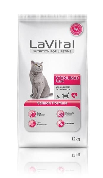 LaVital Somonlu Kısırlaştırılmış Yetişkin Kedi Maması 12 Kg