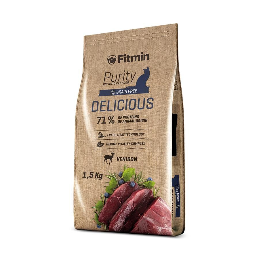 Fitmin Purity Tahılsız Geyik Etli Yetişkin Kedi Maması 1,5 Kg
