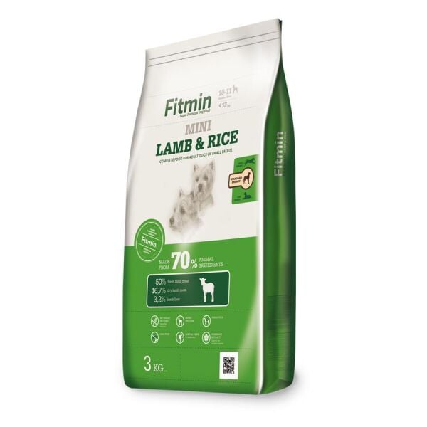Fitmin Purity Tahılsız Kuzu Etli Küçük Irk Yetişkin Köpek Maması 3 Kg