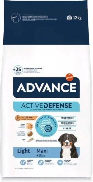 Advance Maxi Light Tavuk ve Pirinçli Kilolu Büyük Irk Yetişkin Köpek Maması 12 Kg
