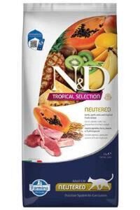 N&D Tropical Selection Kuzu Etli ve Tropikal Meyveli Kısırlaştırılmış Kedi Maması 10 Kg