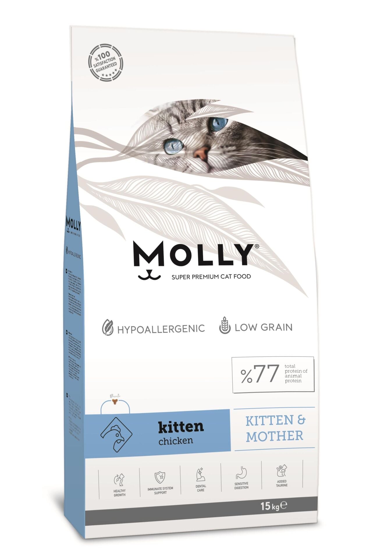 Molly Tavuklu Yavru Kedi Maması 15 Kg