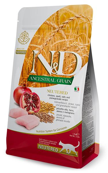 N&D Düşük Tahıllı Tavuklu ve Narlı Kısırlaştırılmış Kedi Maması 10 Kg