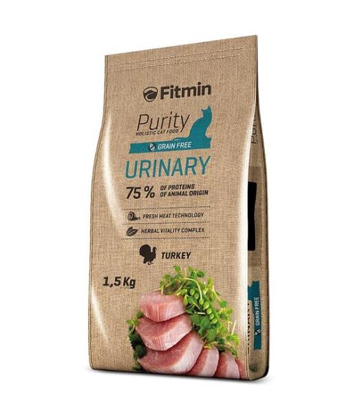 Fitmin Purity Tahılsız Hindili Sindirim Sistemi Sağlığı İçin Yetişkin Kedi Maması 1,5 Kg