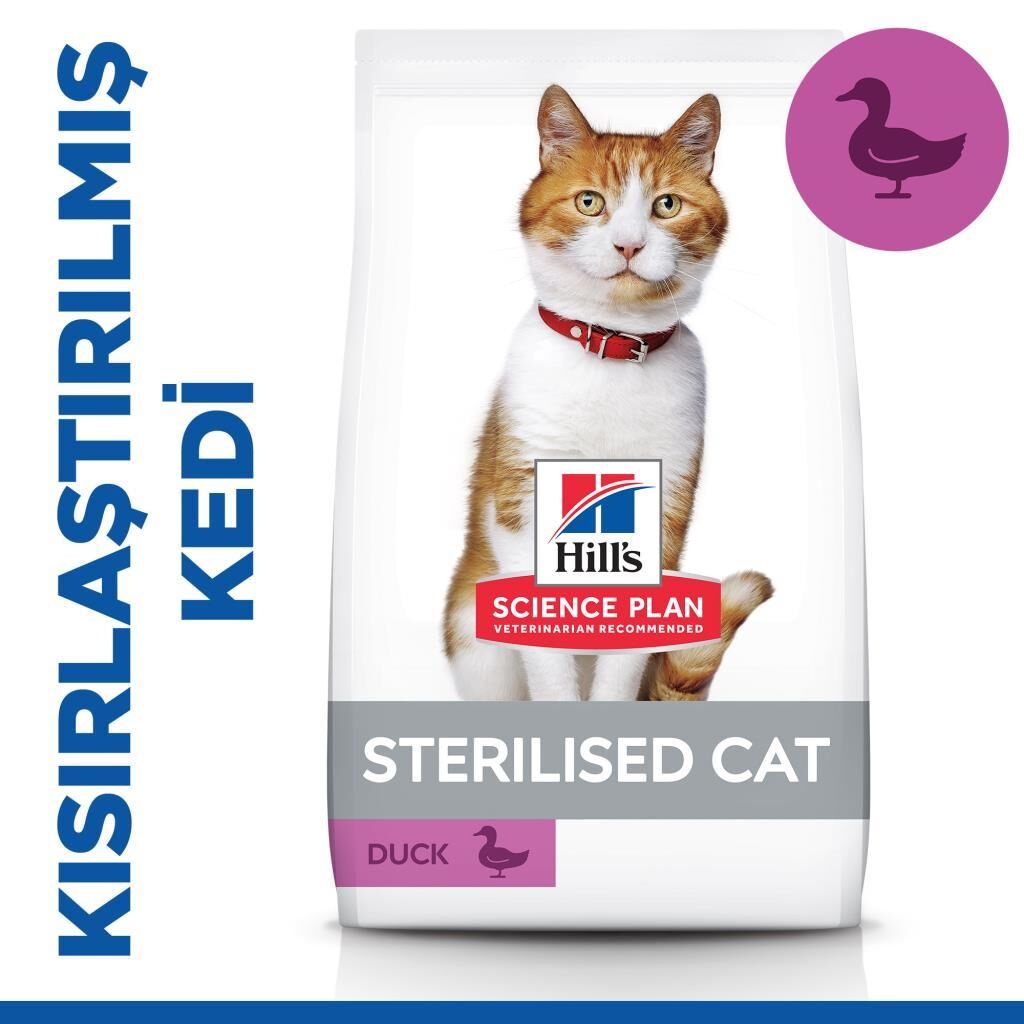 Hill's SCIENCE PLAN Ördekli Kısırlaştırılmış Yetişkin Kedi Maması 8+2kg