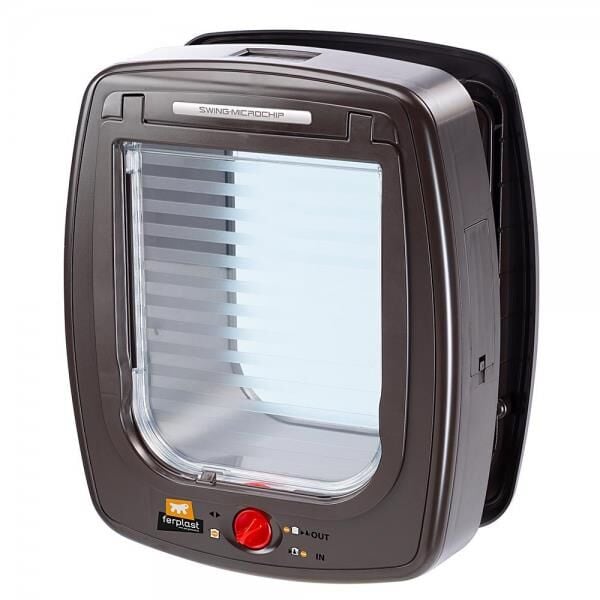 Ferplast Swing Mikroçipli Kahverengi Kedi ve Köpek Kapısı Large