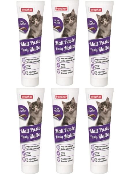 Beaphar Malt Paste Kıl Yumağı Önleyici Kedi Macunu 100 Gr x 6 Adet