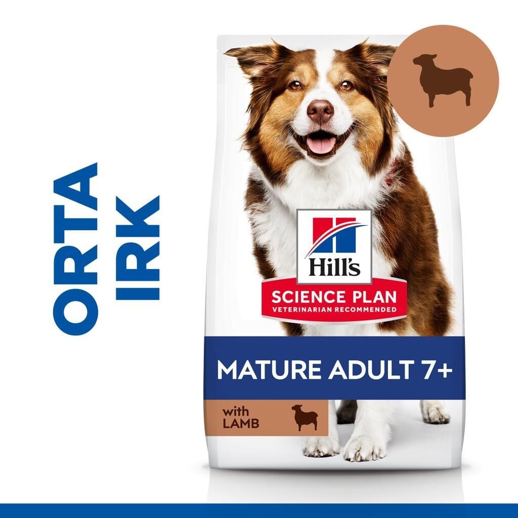 Hill's SCIENCE PLAN Mature 7+ Kuzulu ve Pirinçli Yaşlı Köpek Maması 14 Kg